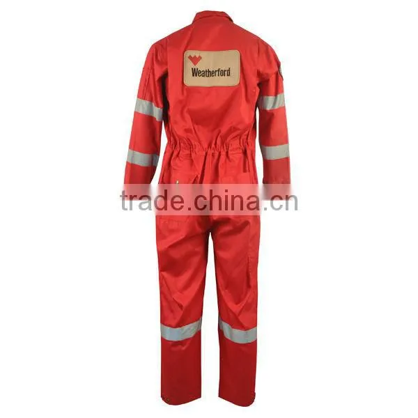 EN533 Red Oil Field Anti-flame reflective tape coveralls