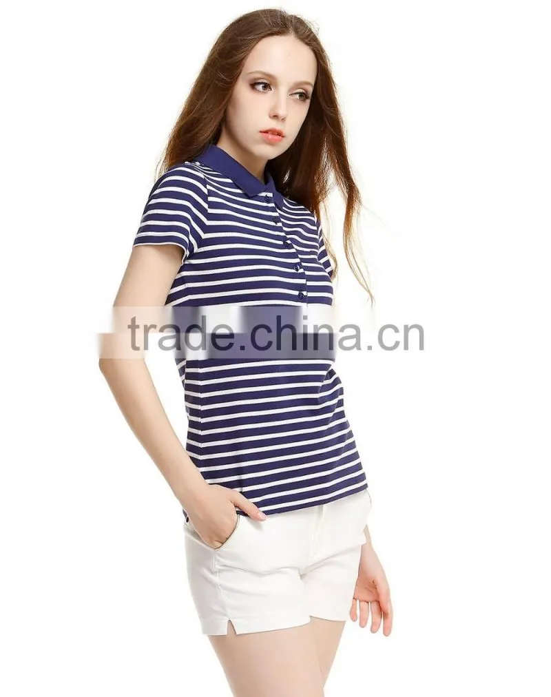 New design plain blank ladies polo .custom women polo