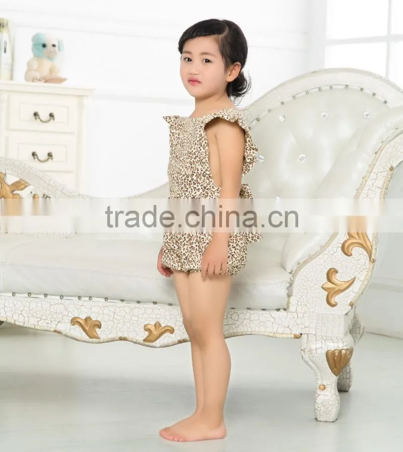 summer girl clothing bab bodysuits leopard romper