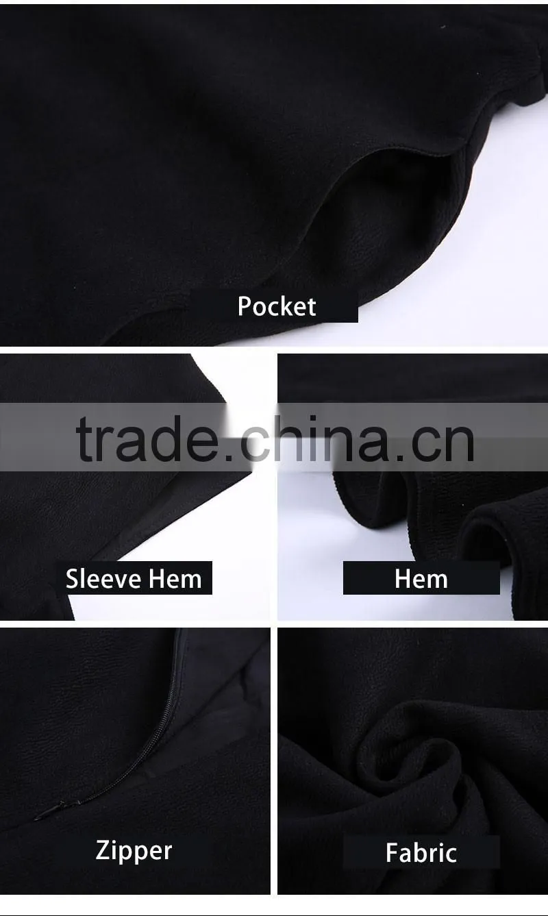 guangzhou wholesale good design best sale latest fashion black sleeveless elegant women smart casual dress 2017