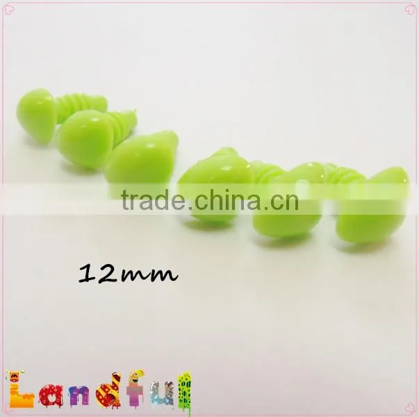 12mm Grass Green Apple Color Safety Nose Triangle Nose Doll Nose