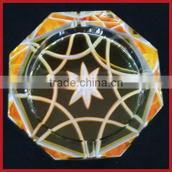 New Design Clear Engraving Crystal Ashtray For Promotional Gifts