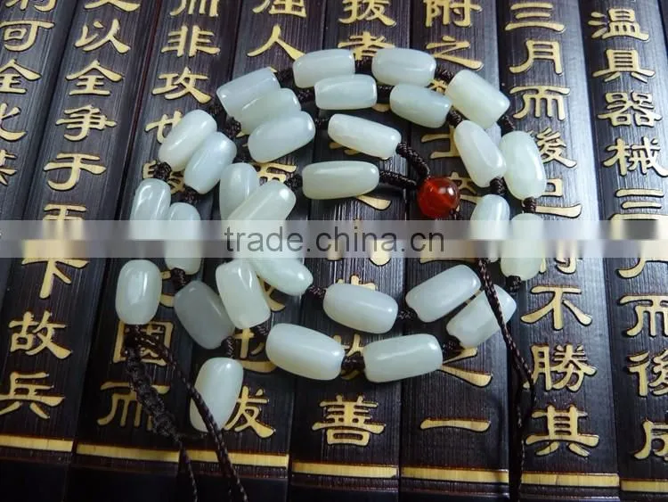 HEtian jade Authentic green jade seed makings handmade necklace jewels jade stone