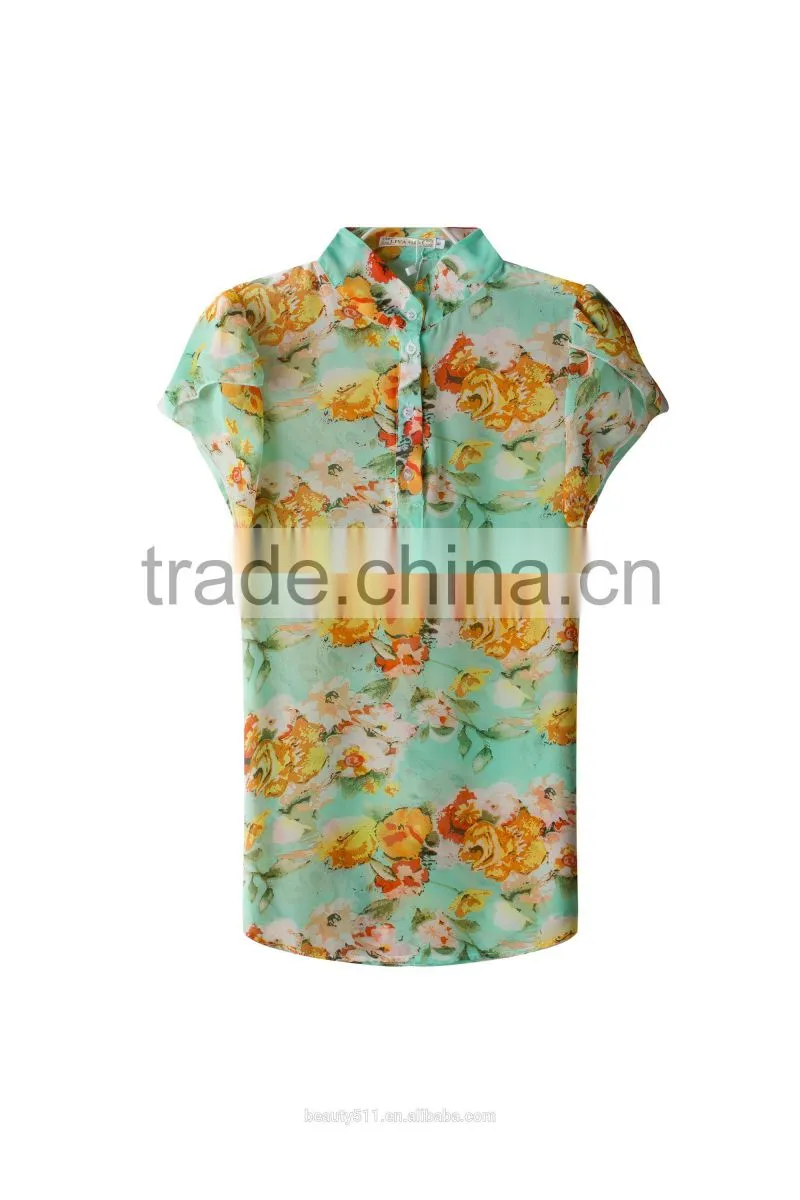 A blouse with a blouse and a short-sleeved chiffon shirt SD94