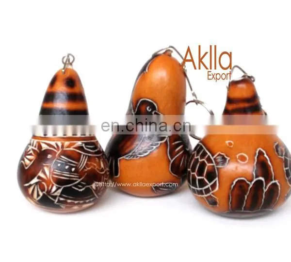 Handmade Carved Gourd Keychains