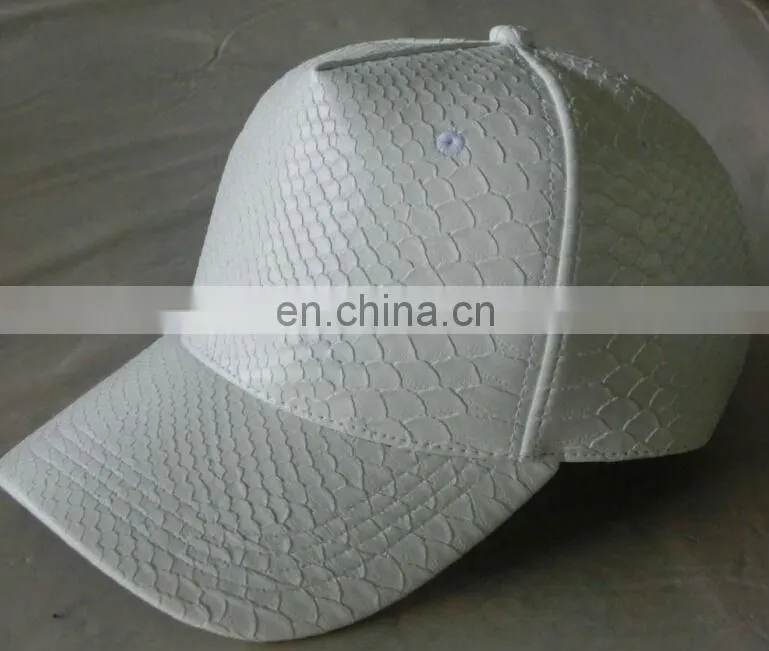 Leather Snapback Hats Custom Blank Ostrich Skin Snapback hat