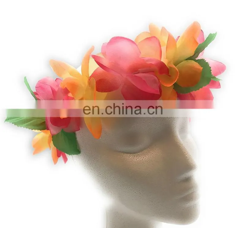 Mahalo Floral Leis Headband 12 PC Set silk headband lei headband kauai headband