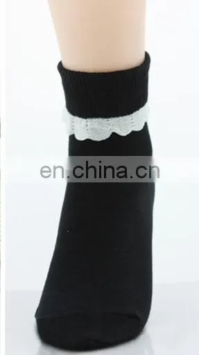 ladies stylish socks with white lace