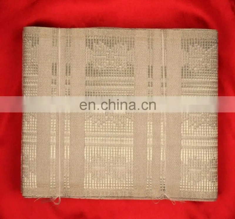 New deigns white and silver aso oke headtie for wedding
