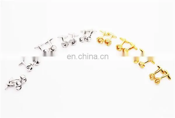 Blank metal Rail Knot Cuff Links