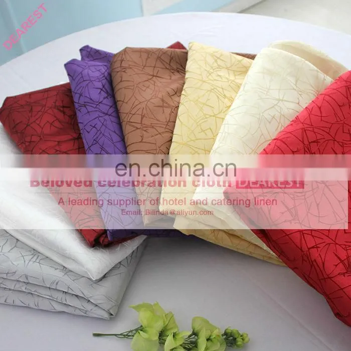 damask Champagne Polyester Jacquard Damask Table Clothes