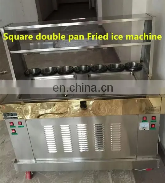 Multi-functional flat pan fried ice cream roll machine/ single pan fried ice cream roll machine