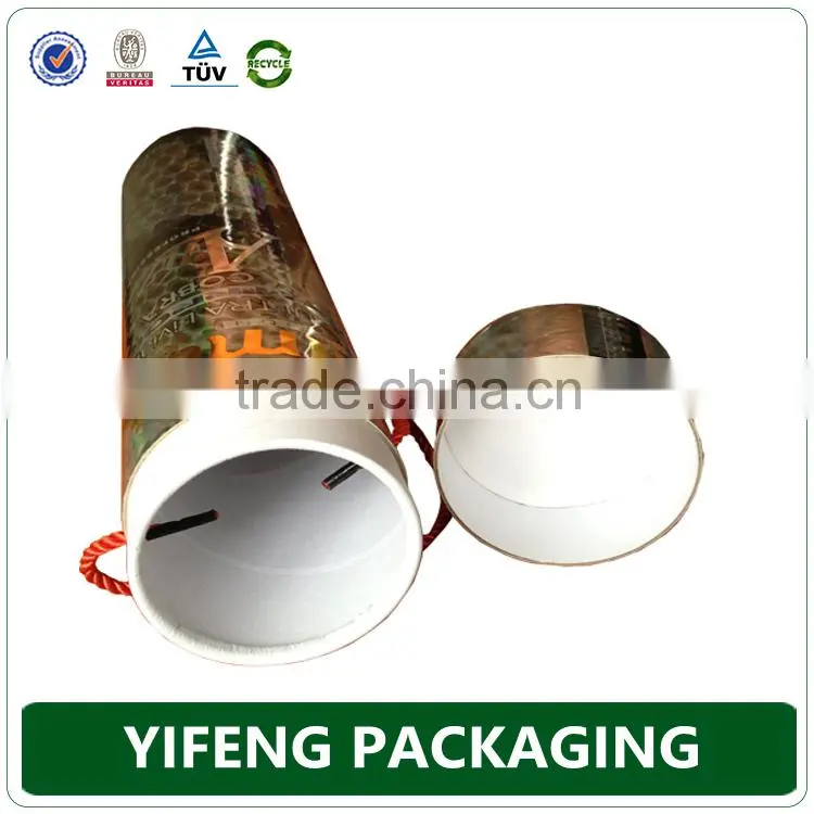 Custom Fancy Round Tube Wine Gift Boxes Wholesale
