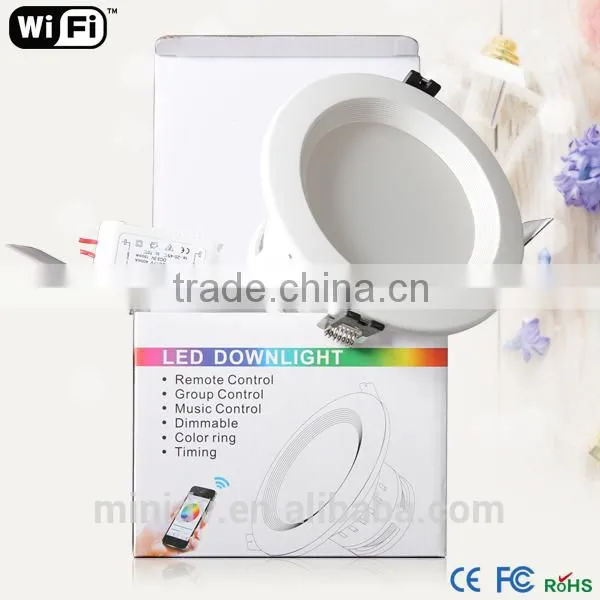 Group Control/Music Control/Timing Control 9W Dimmable WiFi LED Downlight With Both Android And IOS APP Magic Home WiFi