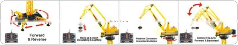 8 Channels Rc Moving Wharf Cranes