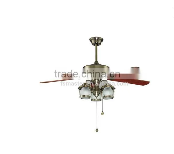 Elegant decorative plywood blade ceiling light fan