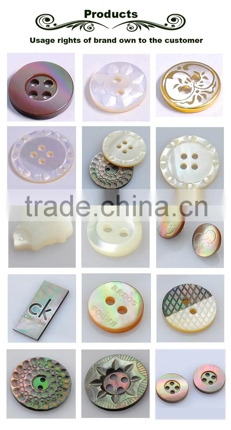 fish shape of river shell buttons