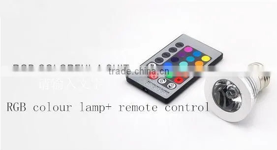 rgb led spot light 3w 16color with remote control