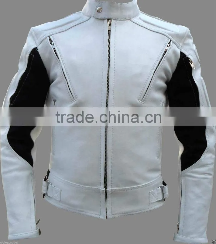 Motorbike Black leather jackets Motorbike Racing biker wear