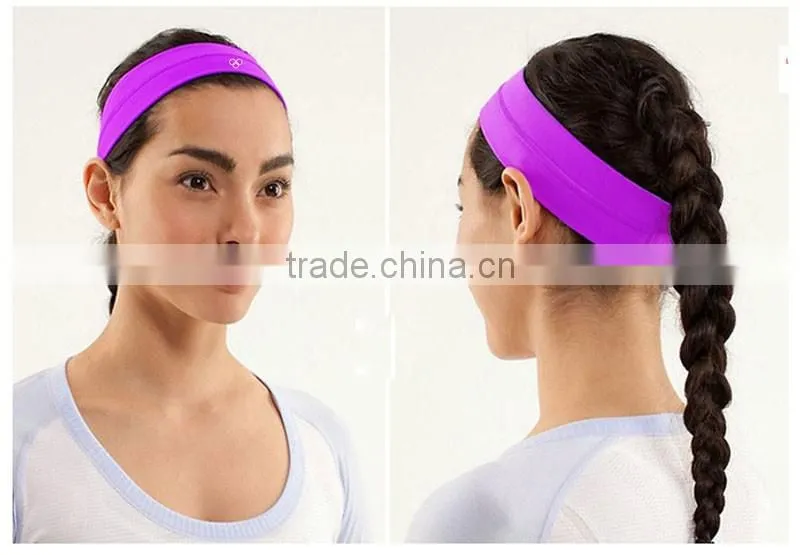 (Factory/low MOQ) girl yoga elastic headband