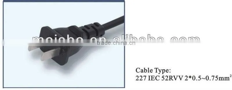 China 2 pins usb to ac converter plug