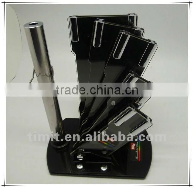 8pcs stainless steel solid handle good quality with block kitchen knife