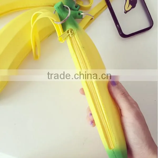 Banana Shaped Silicone Coin Walle/travel wallet/slim wallet
