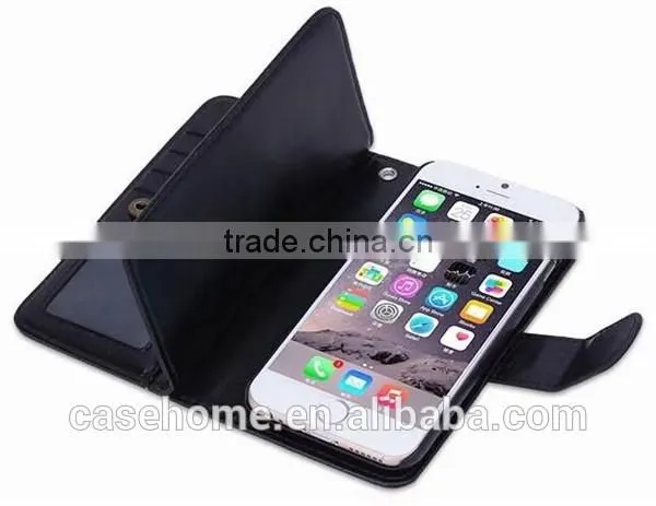 Multi Function Detachable Wallet Flip Cover for iphone 6 plus