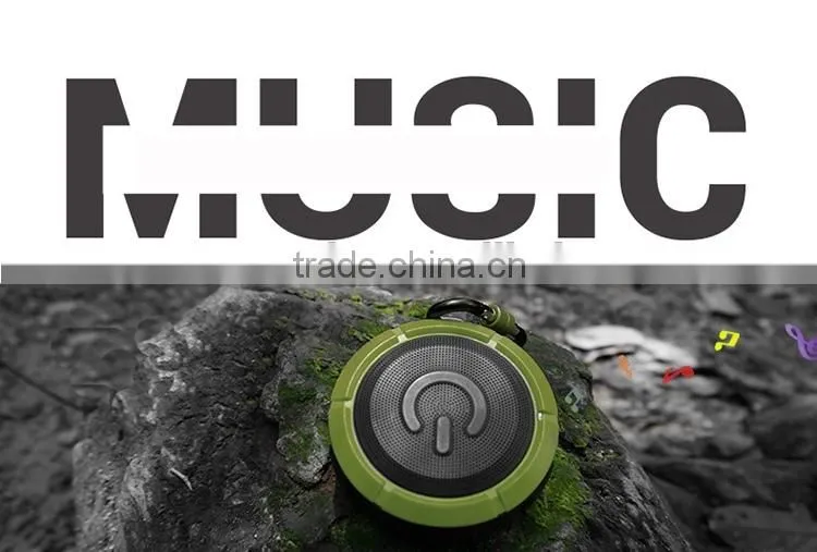 (Hot) 2016 Bluetooth Waterproof Speaker with hook, Portable Bluetooth Speaker, waterproof bluetooth speaker with suction cup