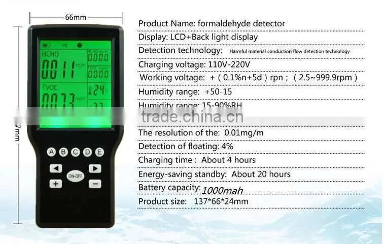 Super newest professional formaldehYDE air monitor detector