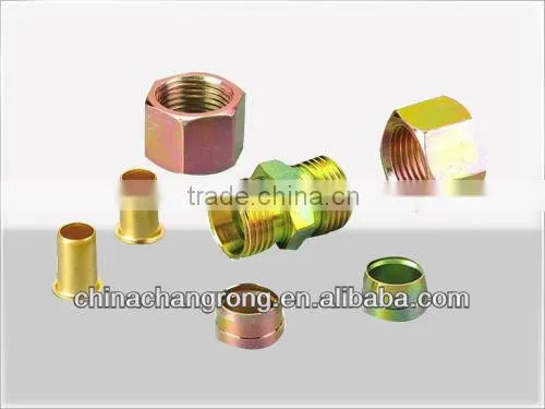 7 pieces fittings Three pieces for nylon tubing Ring