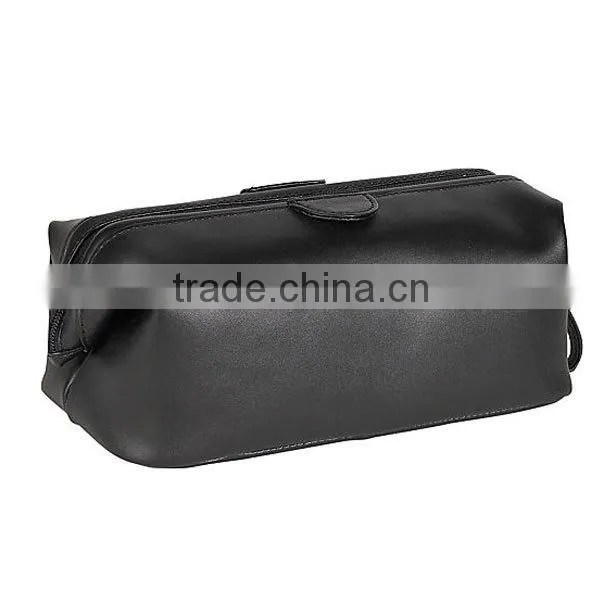 High Quality Soft Leather travel beauty kit toilet bag womens toilet bag for wholesale