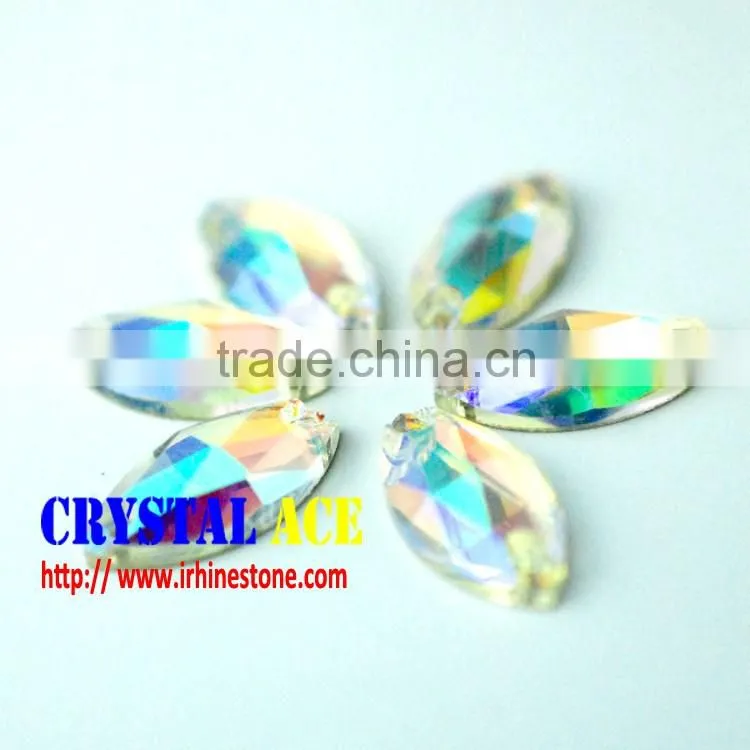 Different shapes of Wedding clothes sew-on crystal stones