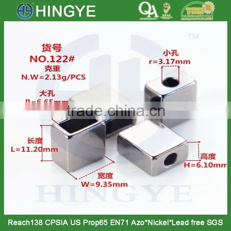 cuboid cord end metal cord end garment cord end