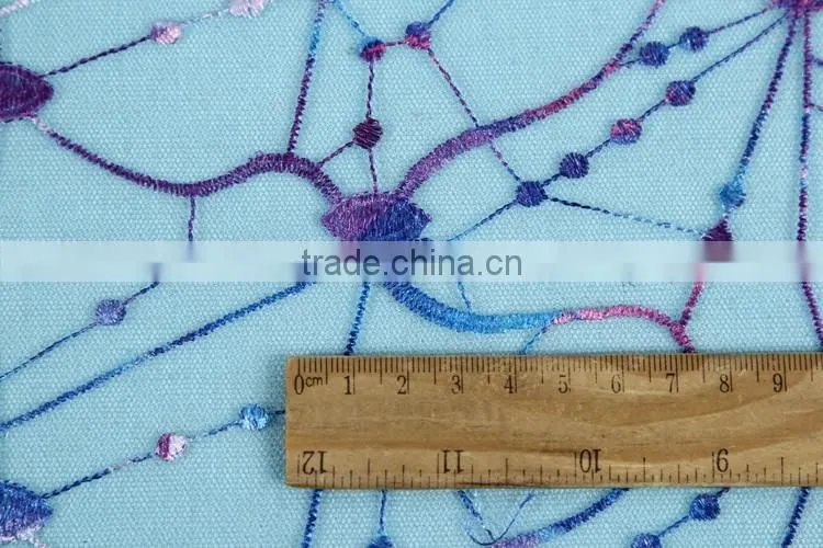 wholesale embroidery print pink bead lace fabric