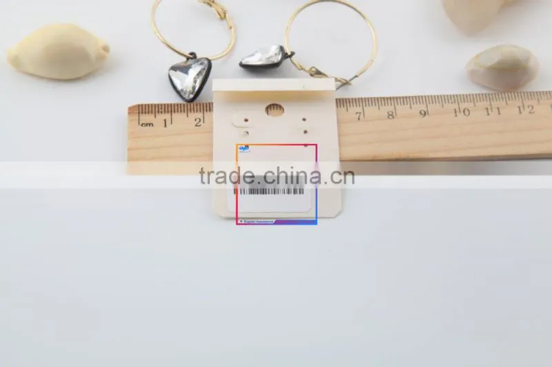 Fashion design clear crystal heart hoop earrings for women wholesale