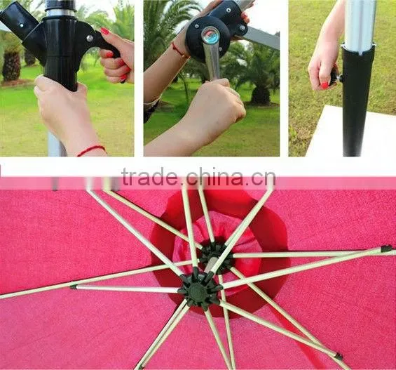 9' windproof patio side pole umbrella