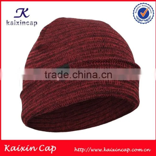 custom high quality plain beanie with custom tags