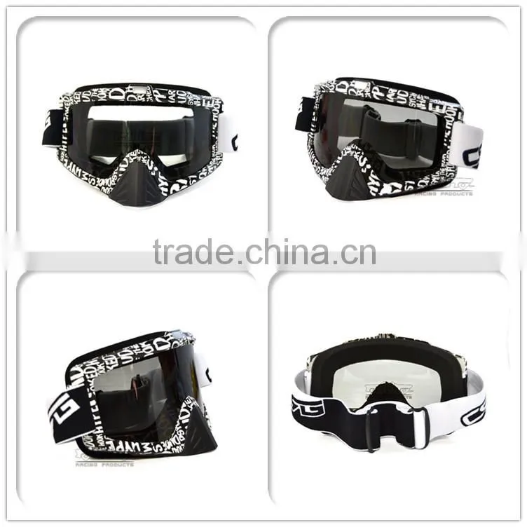 BJ-MG-013B Manufacturer Adult Smoking Letter Frame racing motorcycle custom motocross goggles