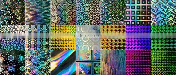 Corona treated transparent bopp holographic film
