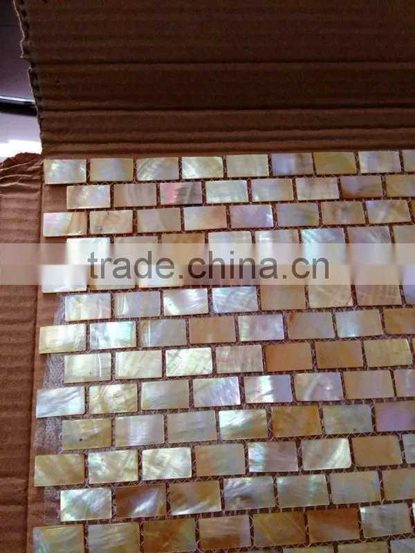 12"x12" yellow lip mother of pearl shell Mosaic Brick