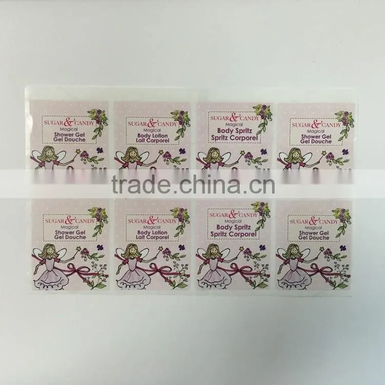 custom beautiful cartoon PVC adhesive sticker
