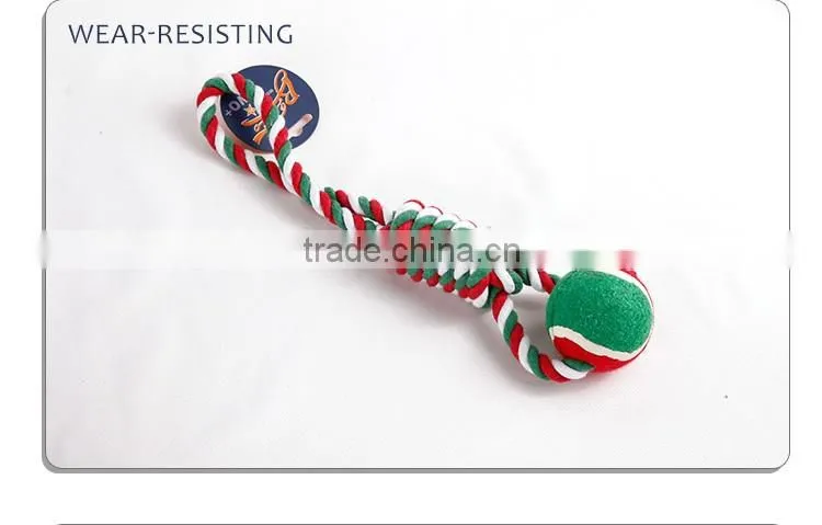 professional durable pastel cotton rope toy for ball dog chew toy