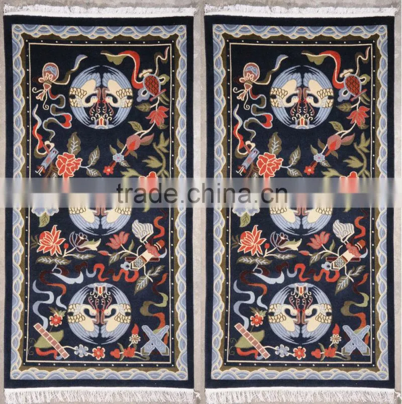 Flowers design woollen carpet