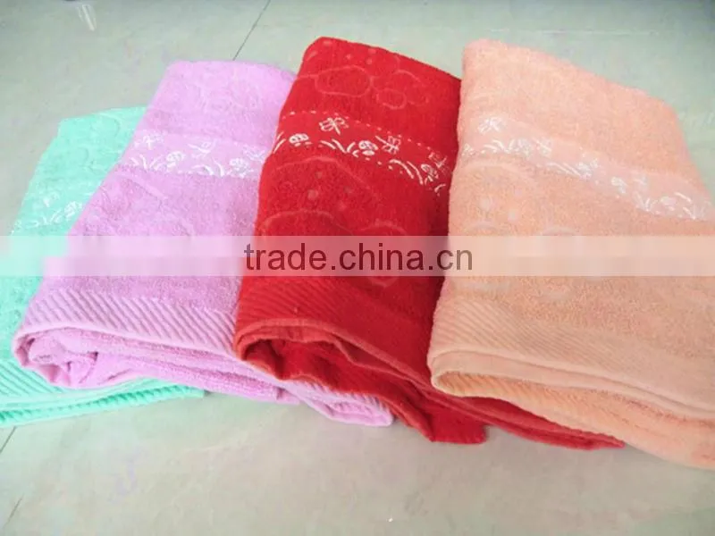 stock embroidery printed wholesale cotton bath towel