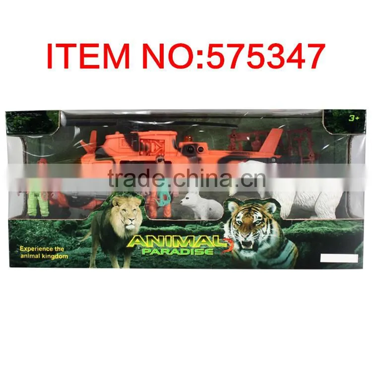 New products zoo animal set toy for kids play