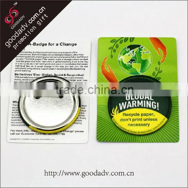Factory manufacture custom printed pin badge button badge/diy metal badge