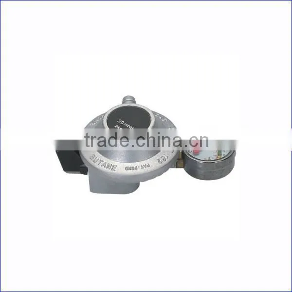 High Quality Auto LPG Regulator Valve with Meter, Zinc Alloy Gas Valve with Child Lock Switch