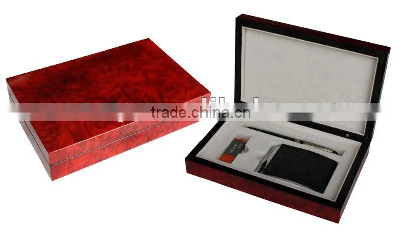 BURL WOOD cufflink jewellery box