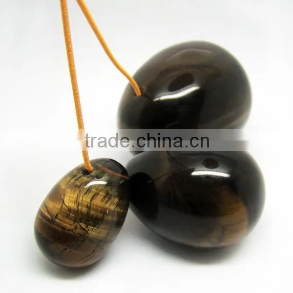 50*40/40*30/30*20 mm drilled Kegel Exercise tiger eye eggs